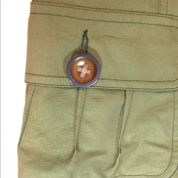 NWT Nanette Lepore Outback Skirt Cactus Green Sz 0 - Picture 3 of 5